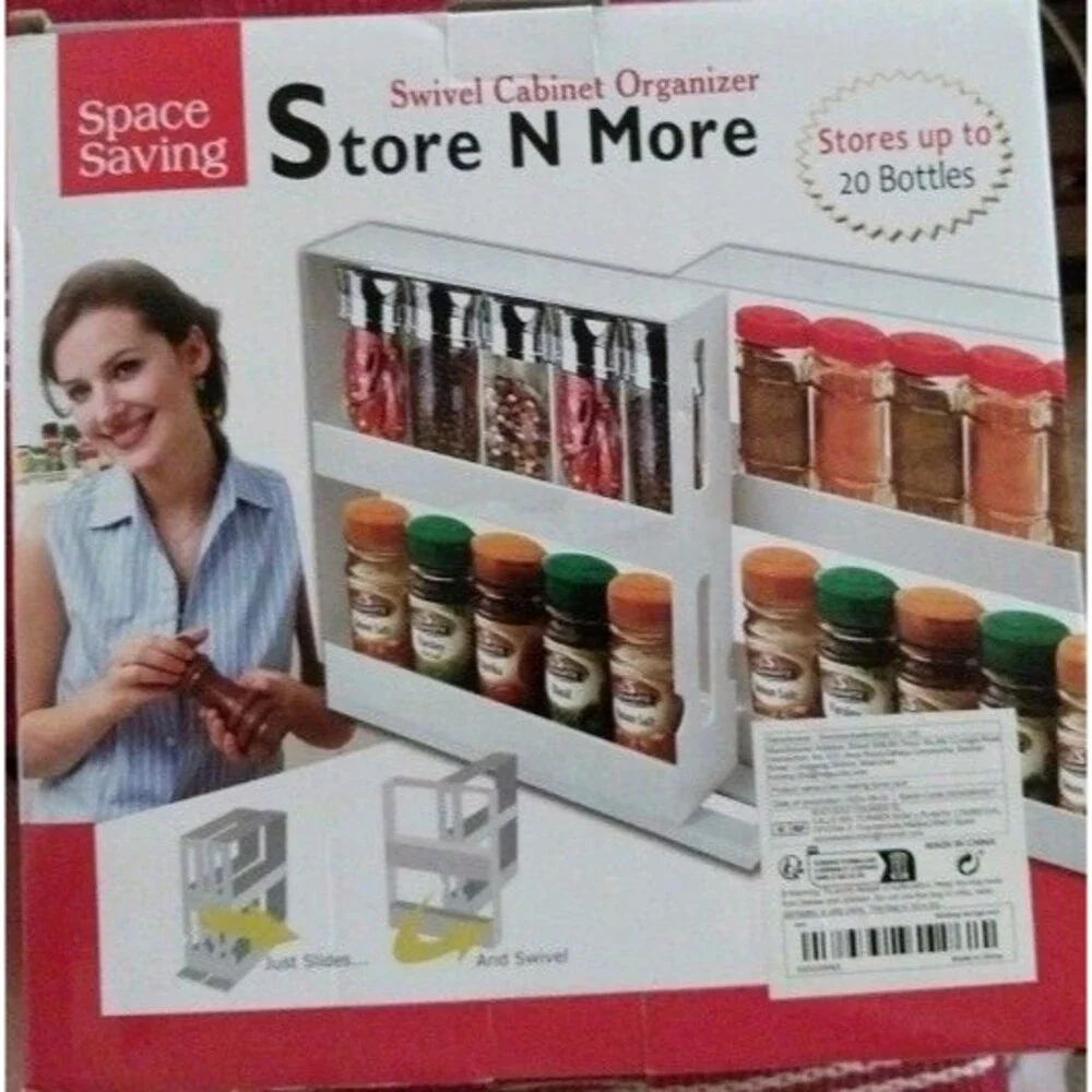 Swivel Store Organizer Spice Rack Storage System. NEW Open Box